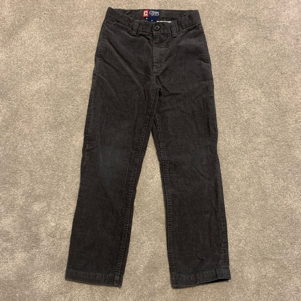 Chaps boys size 6 dark gray corduroy pants.